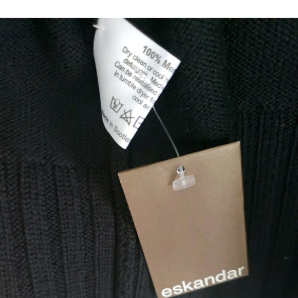 NWT ESKANDAR $1290 100% Merino Wool Cardigan Made in Scotland Lagenlook OS
